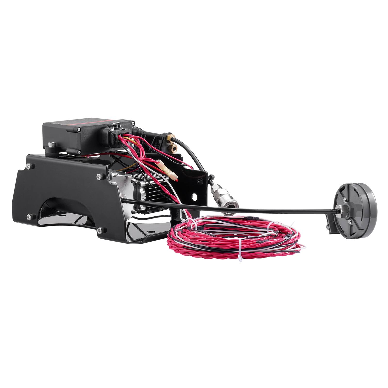 Alt View 5. VEVOR - Air Shock Controller Kit, 12V 100PSI Wireless On Board Air Compressor System, App or Remote Control Compressor Kit - Black.