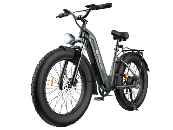 Front. Isinwheel - U8 Electric Bike for Adults(1500W Motor , 20MPH Top Speed , 105Miles Range , 48V 18Ah Battery) - Green.