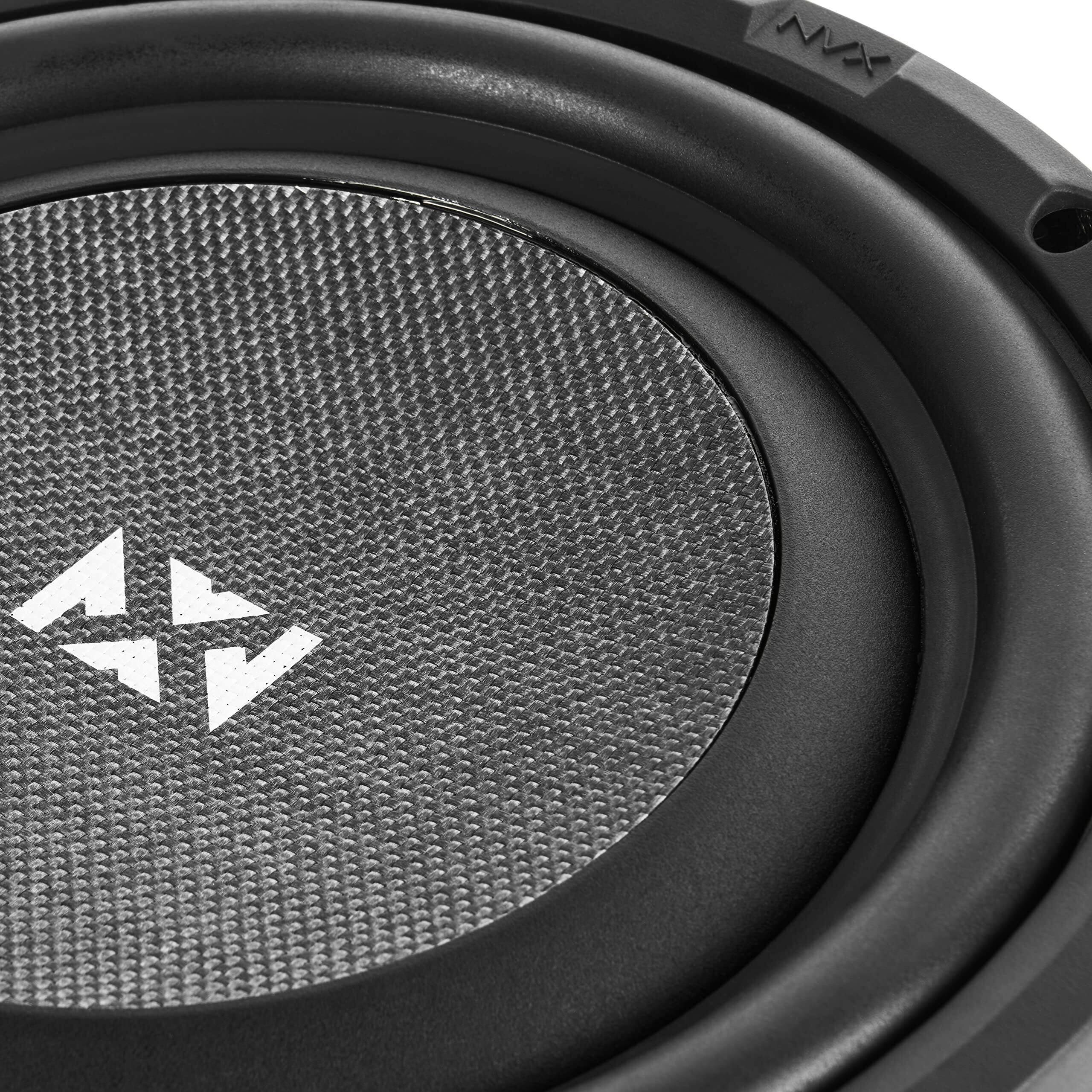 Alt View 2. NVX - SMW10D4 700W Peak (350W RMS) S-Series Shallow-Mount 10in Dual 4-Ohm Subwoofer.