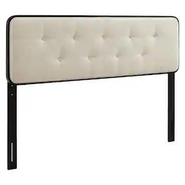 Collins Tufted Fabric and Wood Full Headboard by Modway - Brown