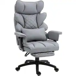 Dowinx - Big and Tall Office Chair With Plush Pocket Spring Cushion For Executives - Brown; grey; black
