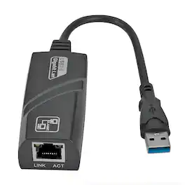 Kitcheniva - USB 3.0 Gigabit Ethernet LAN RJ45 1000Mbps Network Adapter For Windows PC Mac - Black