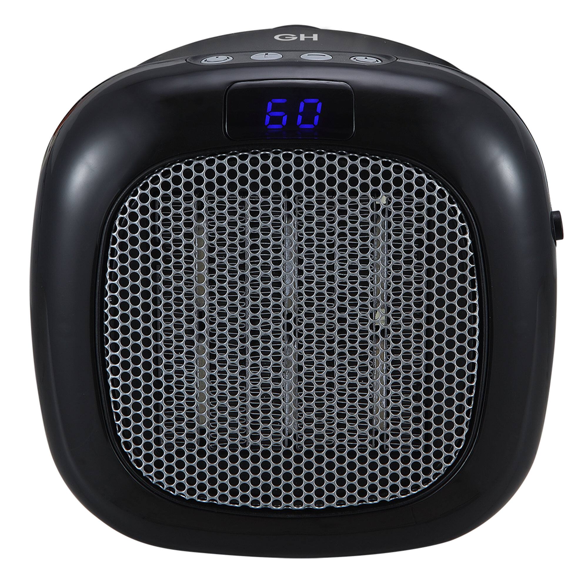 Alt View 7. Good Housekeeping - Good Housekeeping Wall-Mount Indoor Mini Space Heater w/ Thermostat, 750W, Black - White.