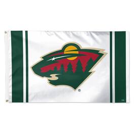 WinCraft - Minnesota Wild 3' x 5' Vertical Stripe Deluxe Single-Sided Flag - White
