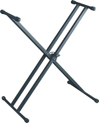 Angle Standard. Tour Grade - Double X-Style Keyboard Stand - Black.