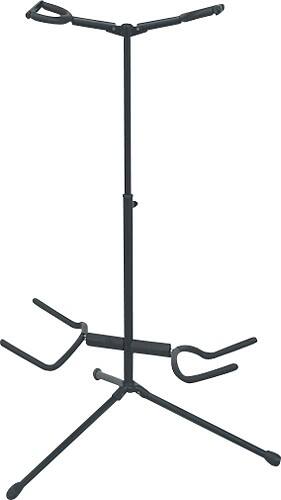 Angle Standard. Tour Grade - Double Guitar Stand - Black.