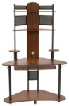 Front Zoom. Calico Designs - Arch Tower Computer Desk - Pewter/Teak.
