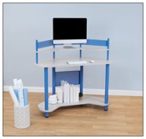 Calico Designs - Study Corner Computer Desk - Blue/Gray - Front_Zoom