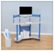 Front Zoom. Calico Designs - Study Corner Computer Desk - Blue/Gray.
