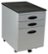 Front Zoom. Calico Designs - File Cabinet - Silver/Black.