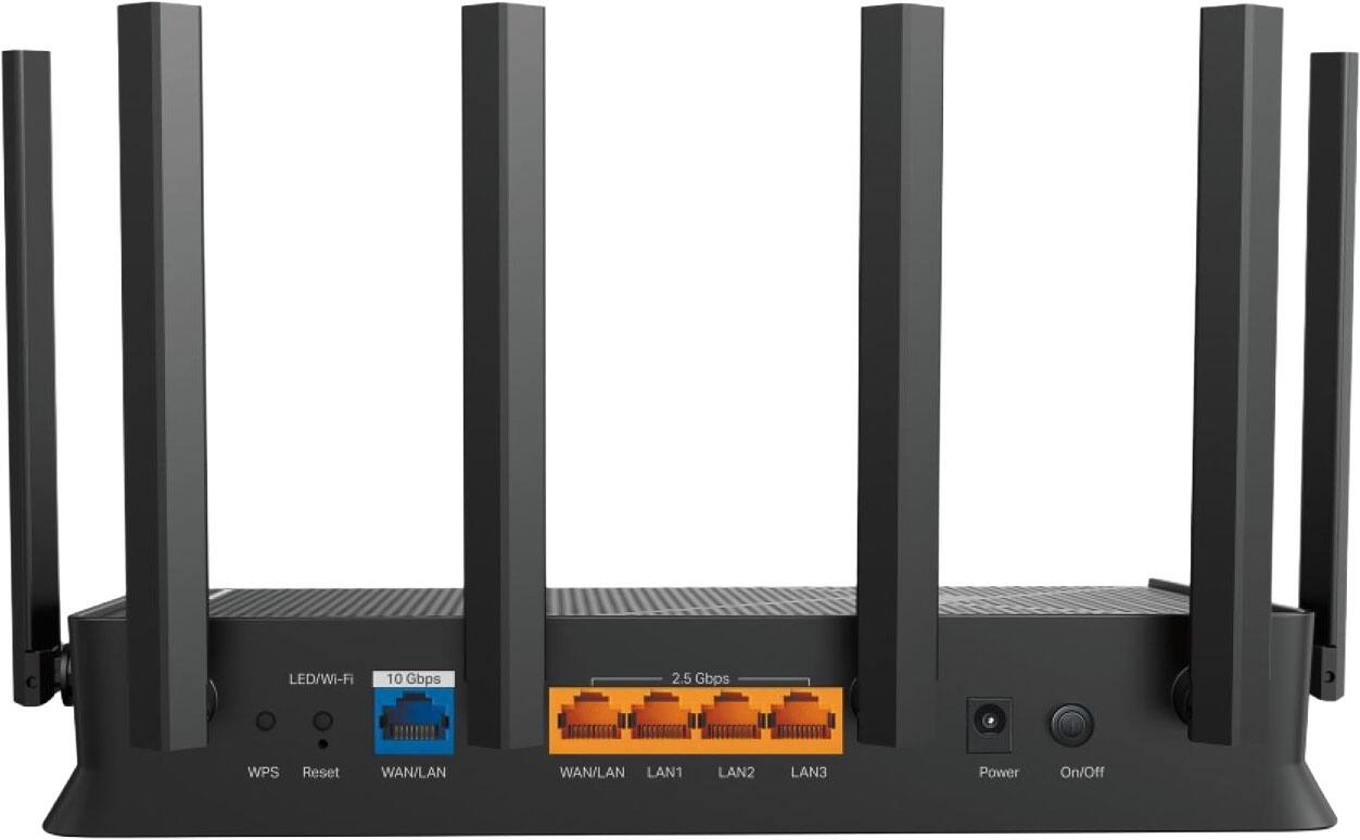 LED/Wi-Fi  
10 Gbps  
2.5 Gbps  
WPS  
Reset  
WAN/LAN  
LAN1  
LAN2  
LAN3  
Power  
On/Off