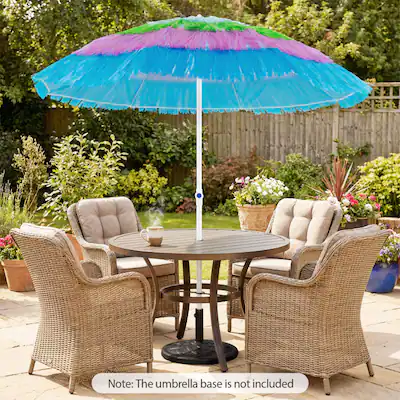 6 ft patio umbrella tilt ABBLE Outdoor 6.5 Square with and Crank, Weather Resistant, UV Protective Umbrella, Durable, Sturdy Steel Ribs, Market Featuring a polyester canopy for ample shade and protection 6 ft. Aluminum Market Crank