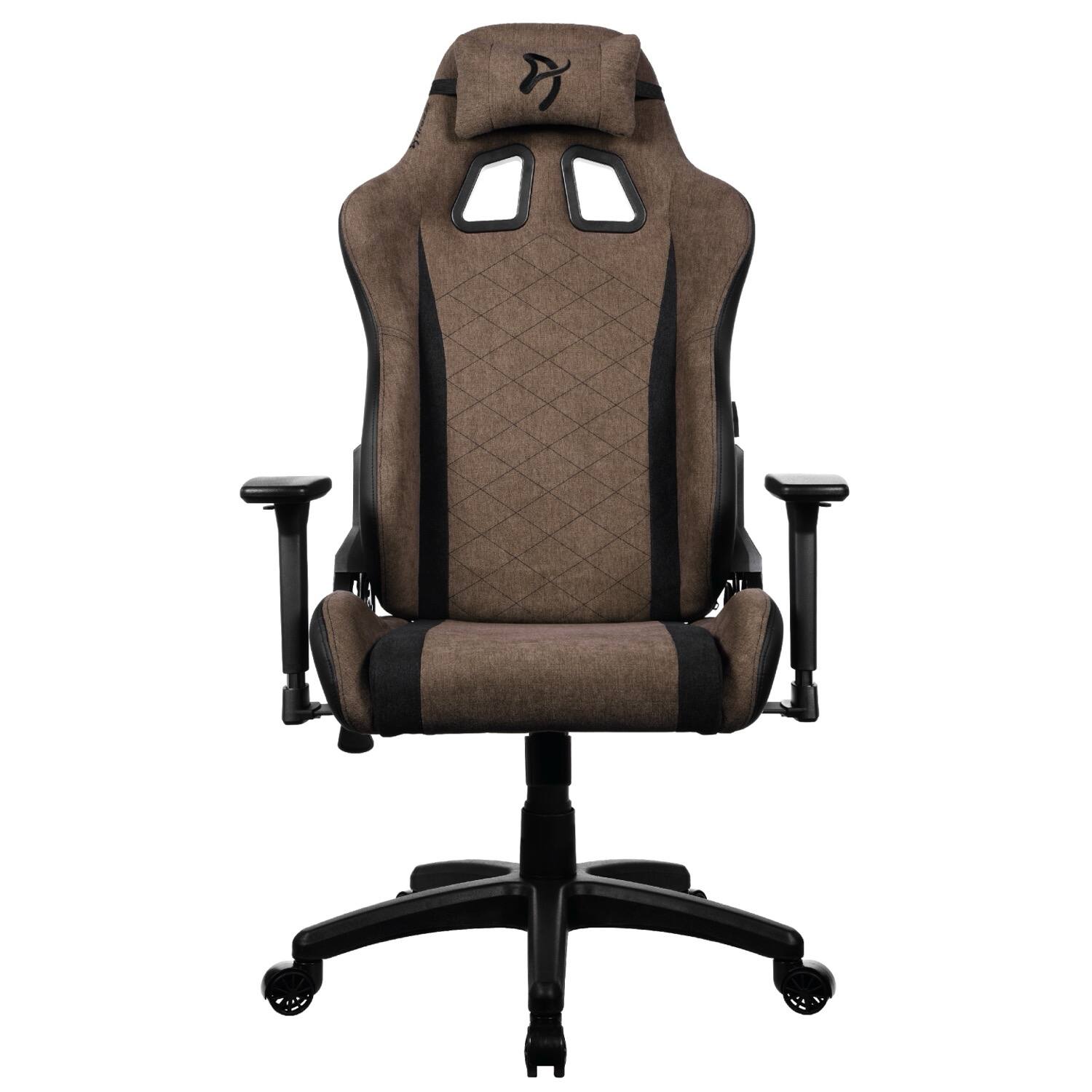 Alt View 1. Arozzi - Arozzi Avanti Soft Fabric Ergonomic Gaming Chair – Brown – Cold Cured Molded Foam with Reclining Steel Frame - Brown.