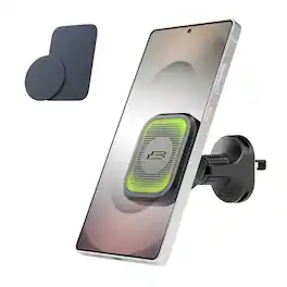 Bracketron - MagVent Magnetic Car Phone Mount, Air Vent Holder with 360° Rotation for iPhone & Android - Black