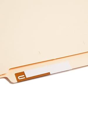 Alt View 3. Smead - Alphabetical Character Labels, H And U, Dark Brown, 100/Pk - Brown.