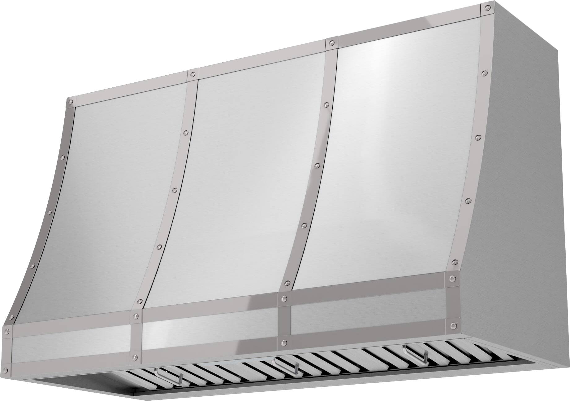 Alt View 2. Zephyr - Forte 48 in. Convertible Wall Mount Custom Range Hood - Stainless Steel.