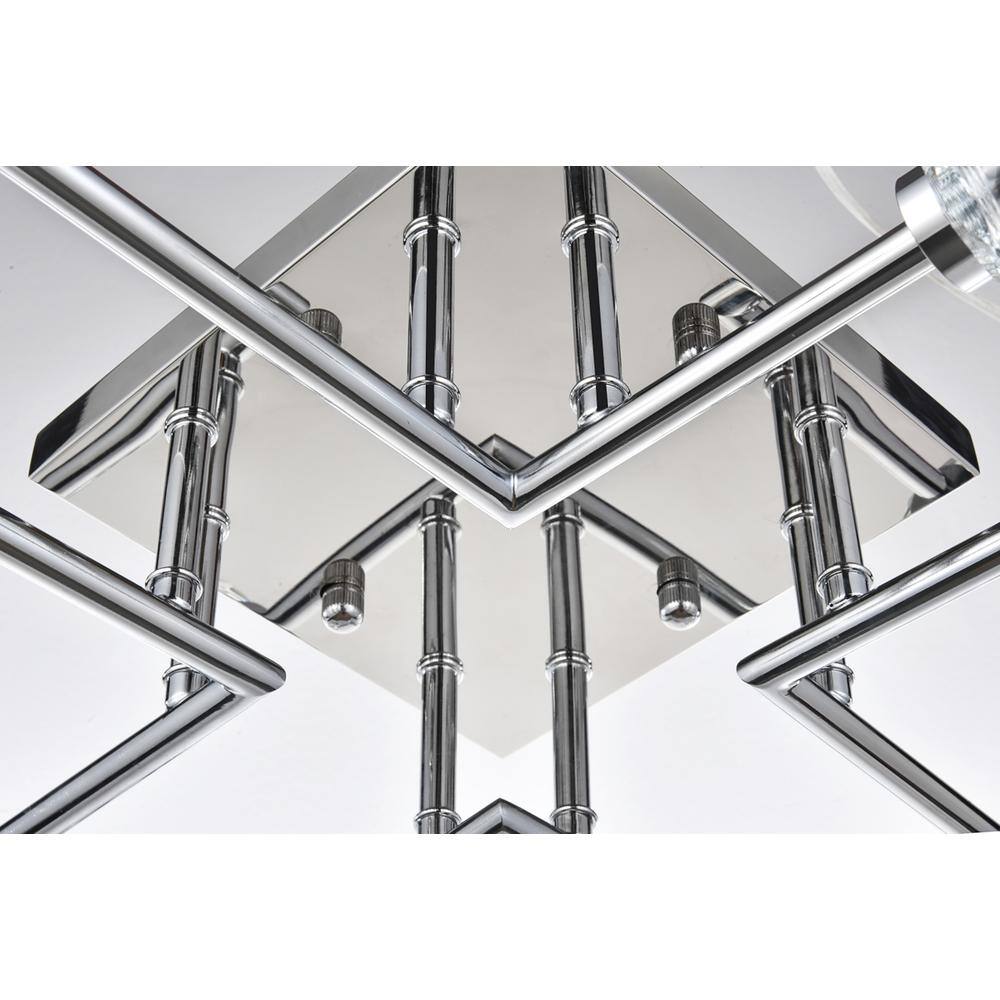 Alt View 4. Elegant Lighting - Eren 31 inch Flush Mount in Chrome - Chrome.