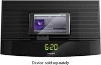 Front Standard. Philips - Clock Radio Docking System for Select Android Mobile Phones - Black.