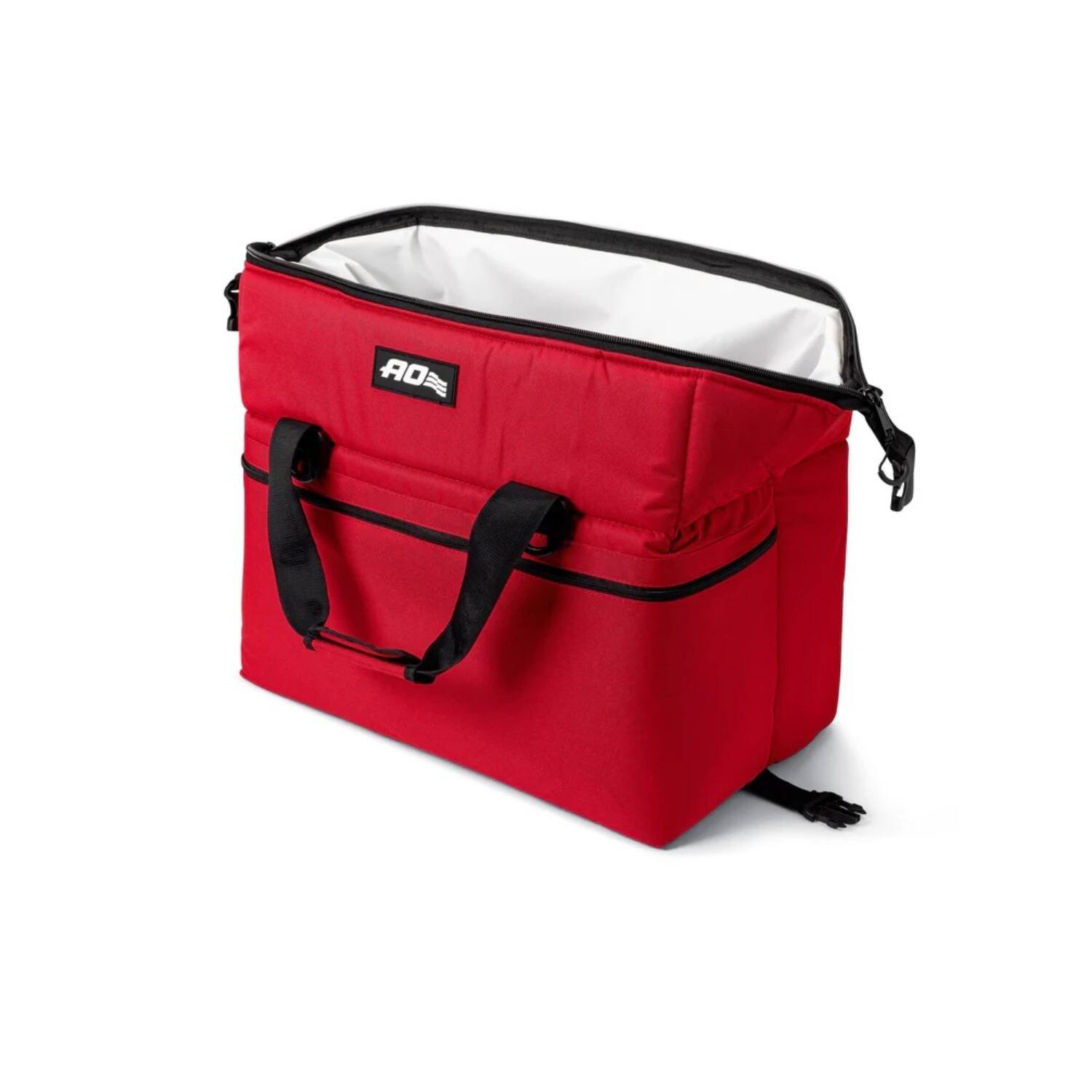 Left. AO Coolers - AO Coolers Original Canvas Series 48-Pack Soft Cooler (Red) - Red.