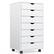 Front. Bestier - Storage Cabinet 7 Drawers 18.7 in.W Dressers with Wheels Mobile Organizer Drawers for Office, Bedroom, Home - White.