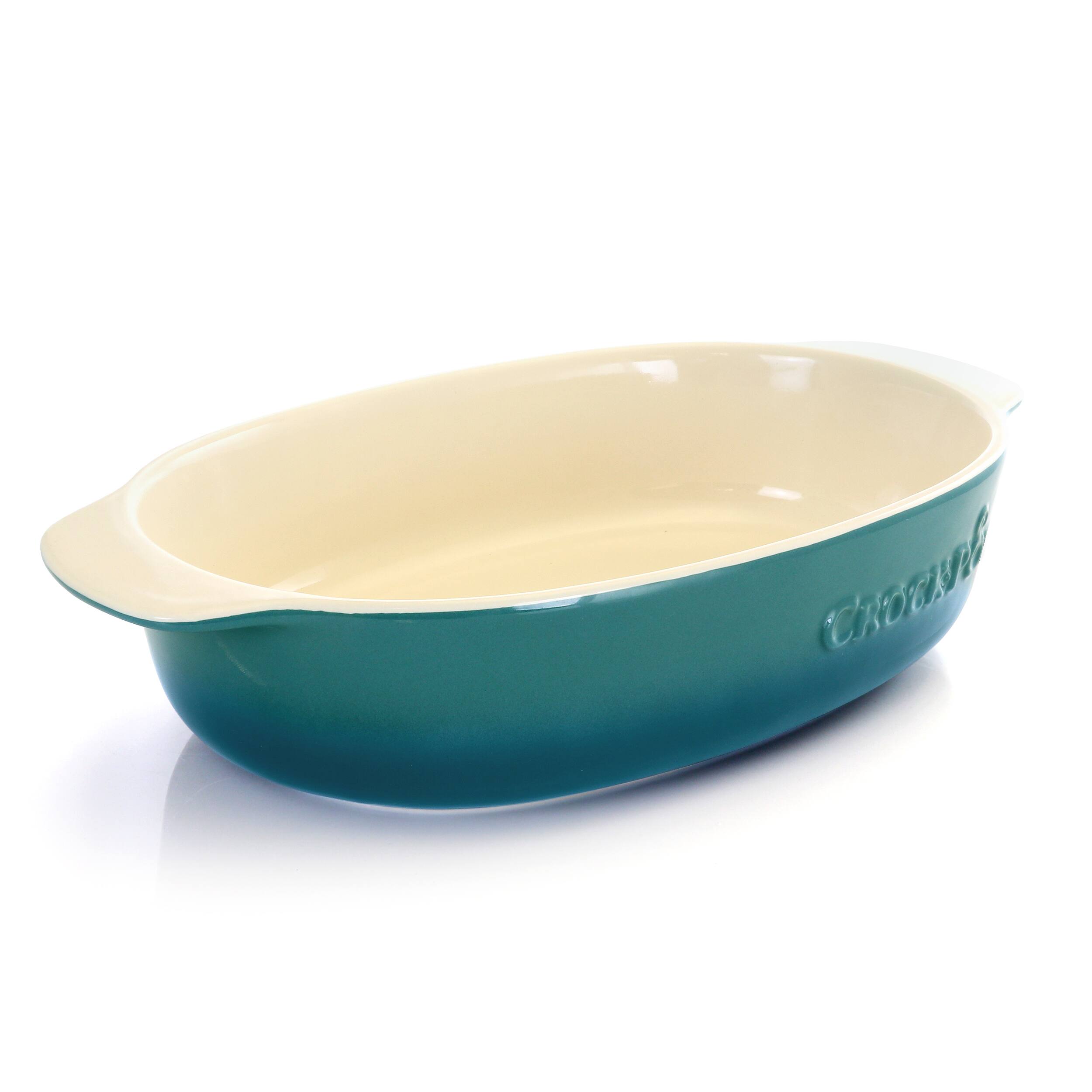 Alt View 5. Crock-Pot - Crock Pot Artisan 2.5 Quart Oval Stoneware Casserole in Gradient Teal - Gradient Teal.
