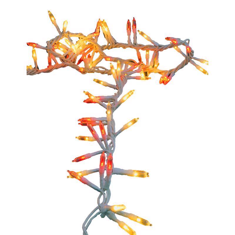 Angle. Celebrations - Celebrations LED Mini Red/White 200 ct String Christmas Lights 9 ft..