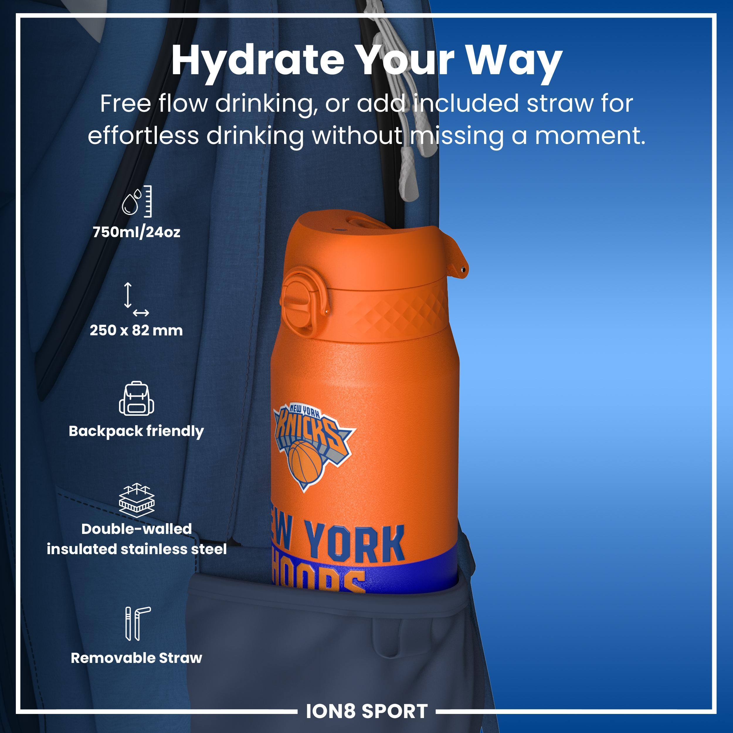 Hydrate Your Way

Free flow drinking, or add included straw for effortless drinking without missing a moment.

750ml/24oz
250 x 82 mm

Backpack friendly

Double-walled insulated stainless steel

Removable Straw

ION8 SPORT
