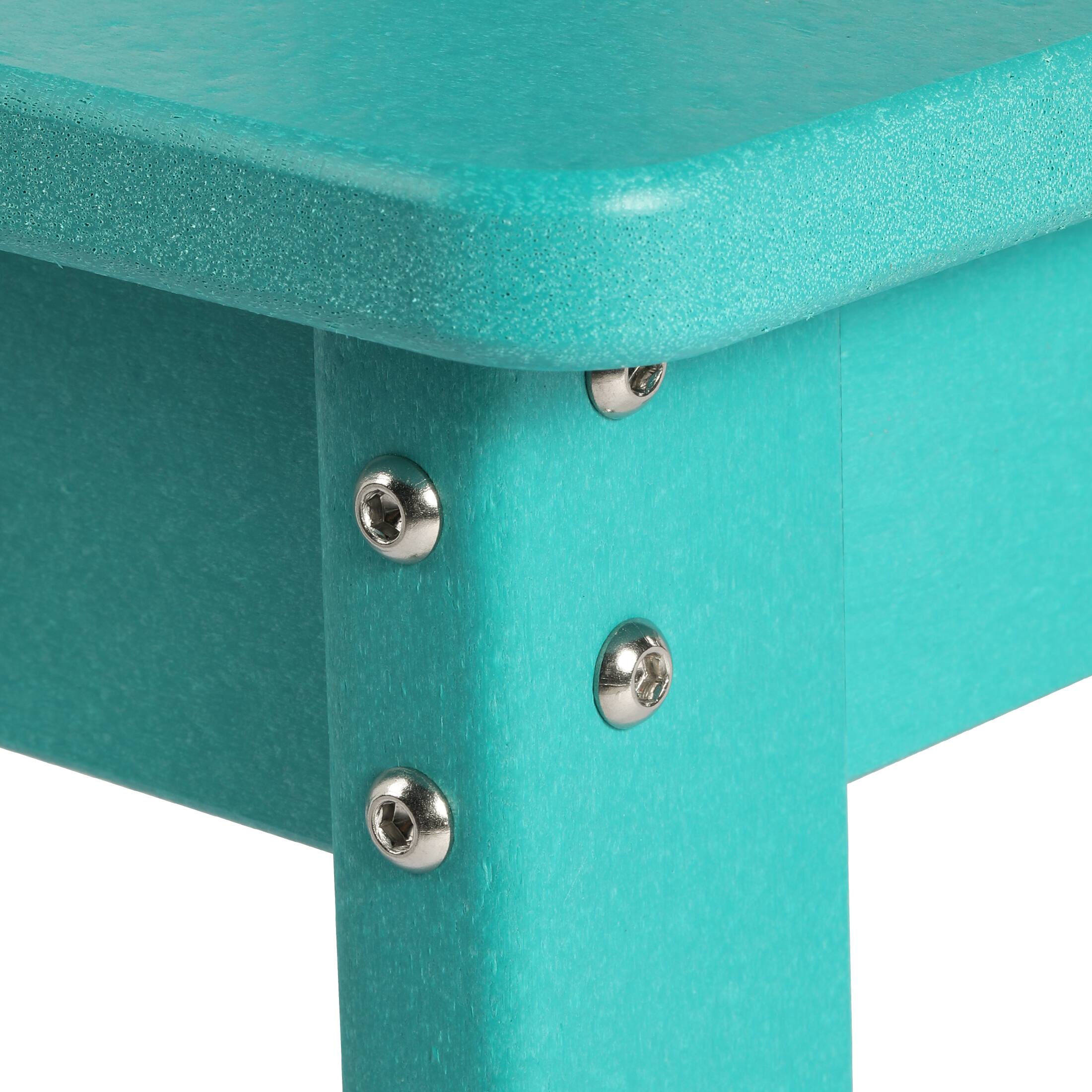 Alt View 6. WestinTrends - WestinTrends Tiny Terraces Outdoor HDPE Kids Modern Plastic Toddler Dining Chairs (Set of Two) - Turquoise.