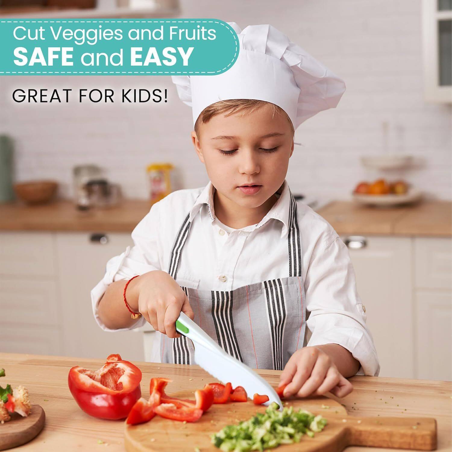 Cut Veggies and Fruits  
SAFE and EASY  
GREAT FOR KIDS!