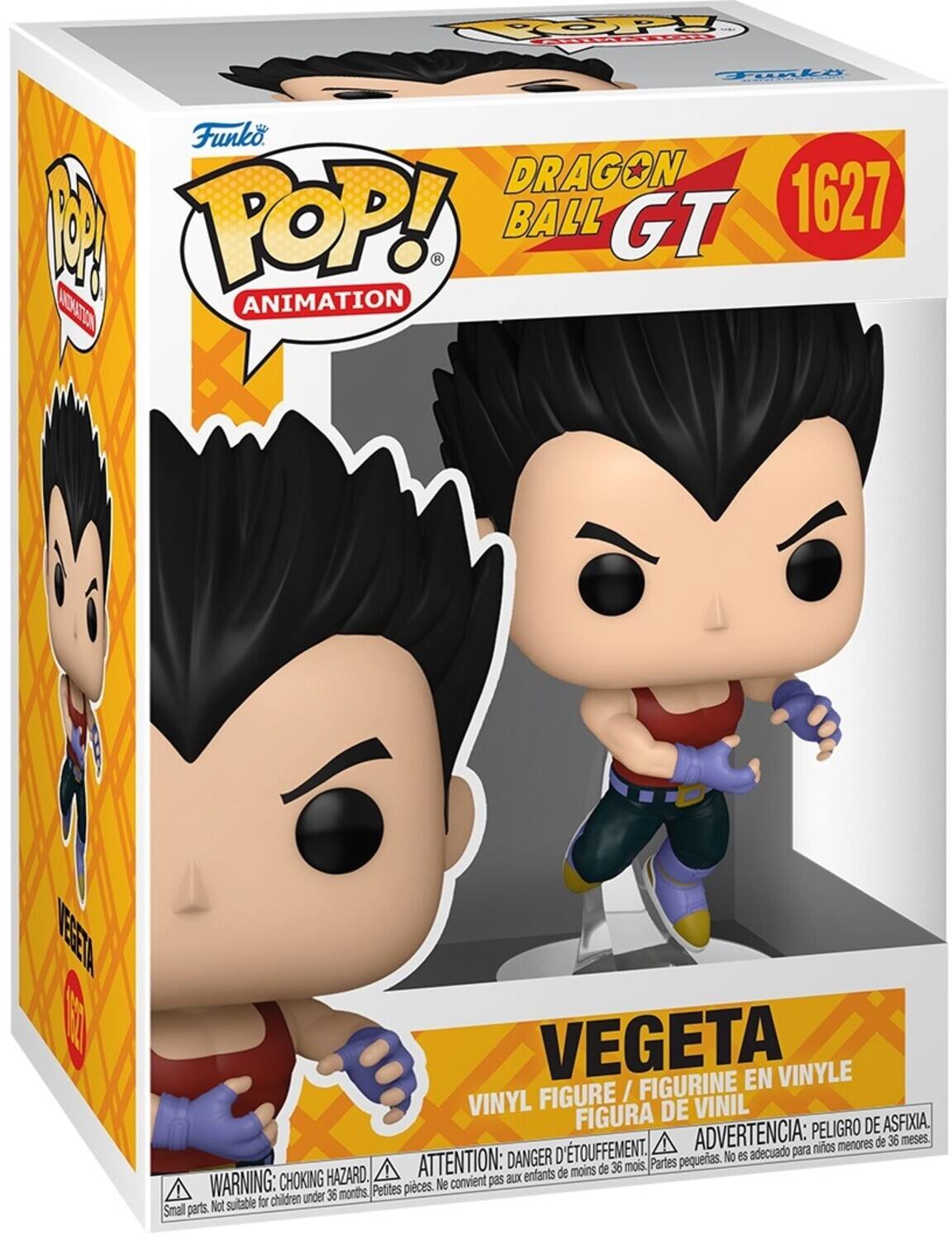 POP! Funko POP! Animation DRAGON BALL GT 1627 VEGETA VINYL FIGURE / FIGURINE VINYL FIGURA DE VINIL PELIGRO DE ASFIXIA. D'TOUFFEMENT. ADVERTENCIA: para nios menores de 36 meses. DANGER: choking hazard. ATTENTION: danger d'étouffement. WARNING: choking hazard. No es adecuado para niños menores de 36 meses. Petites pièces. Small parts. Not suitable for children under 36 months.