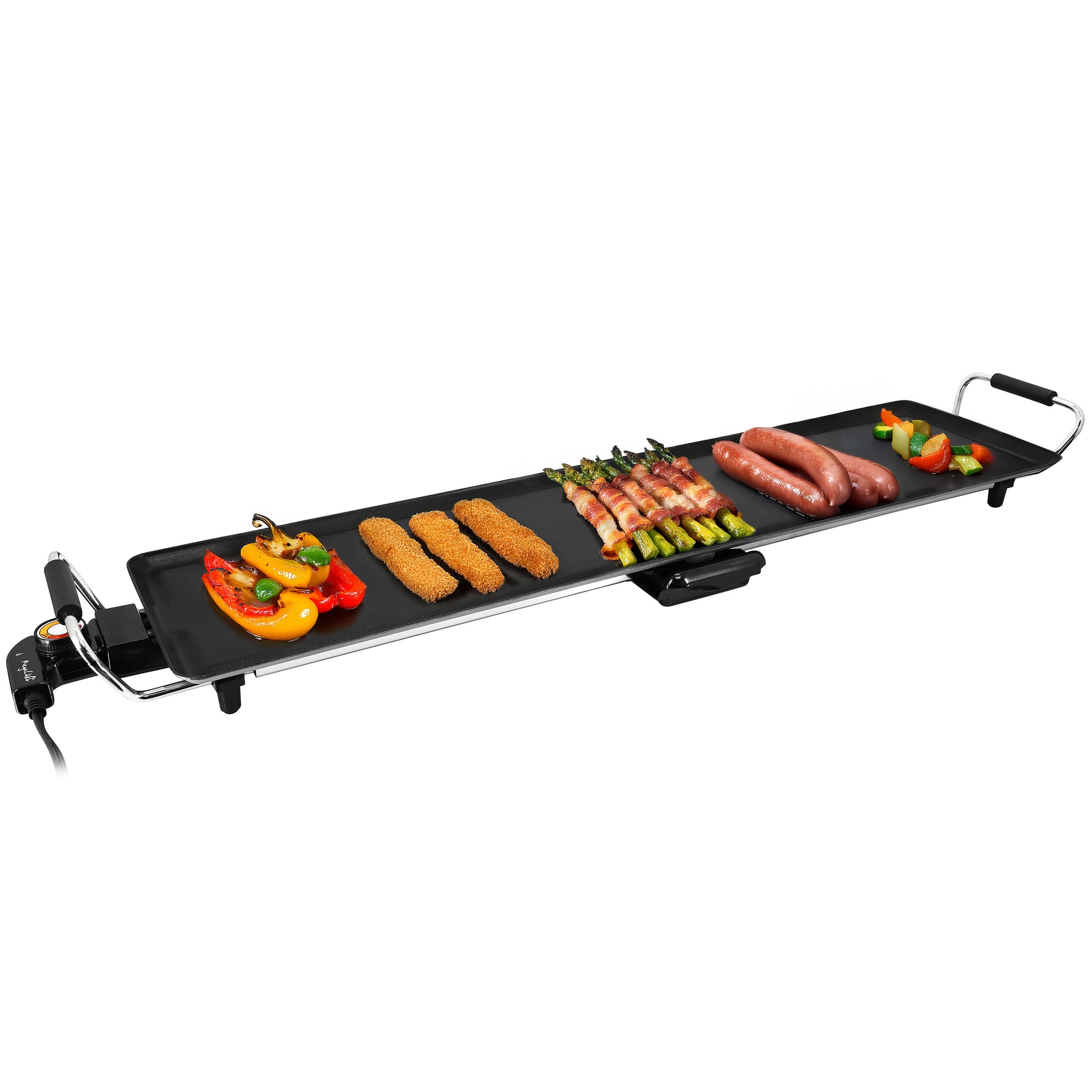 MegaChef - 35 Inch Electric Grill with Drip Tray and Non-Stick Coating - Black