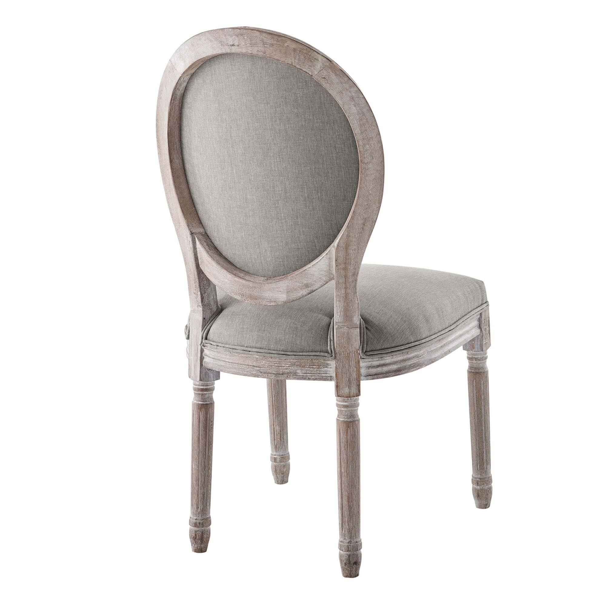 Alt View 3. Modway - Arise Vintage French Upholstered Fabric Dining Side Chair Set of 2 by Modway - Light Gray.