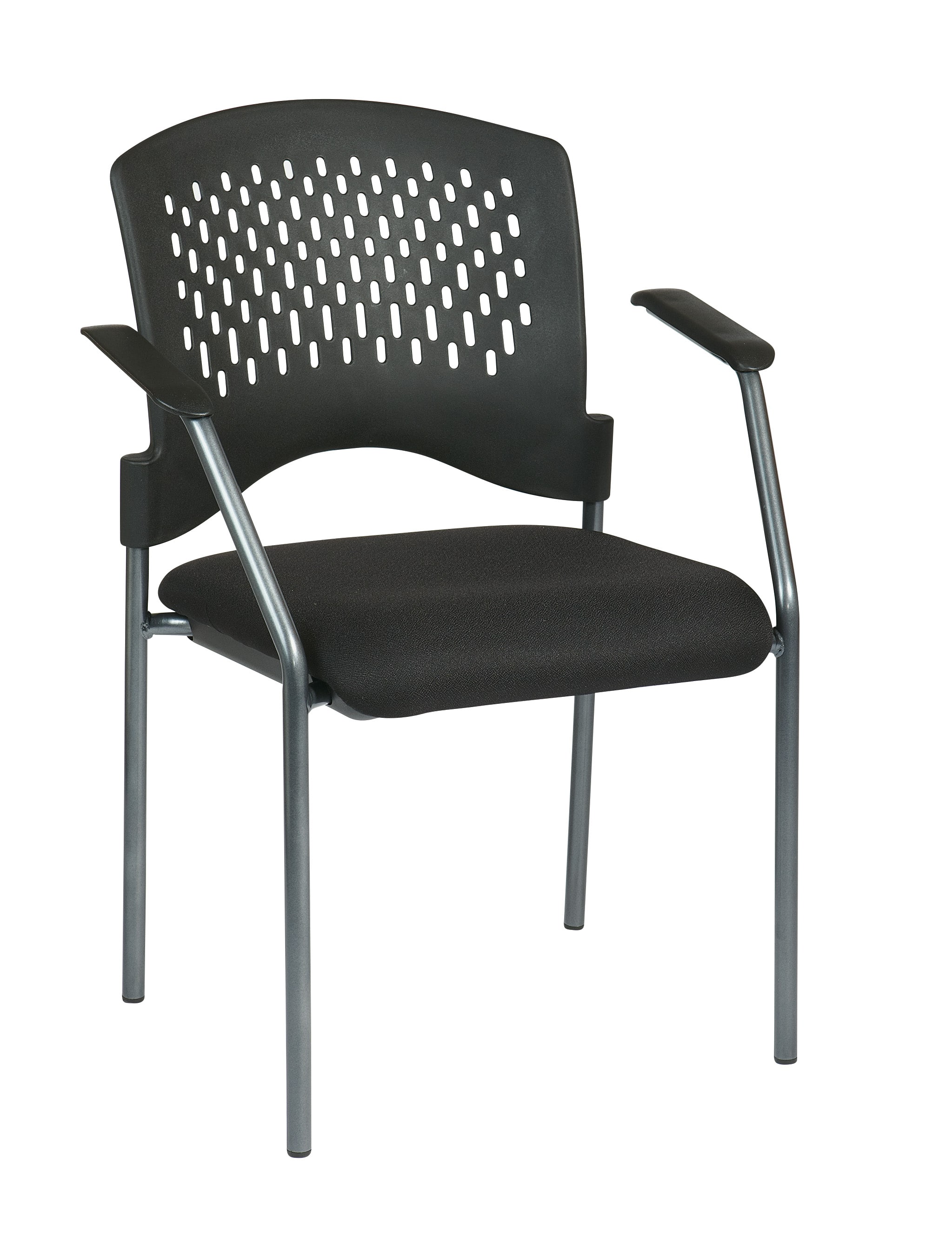 Office Star Products - Titanium Finish Visitors Chair - Coal