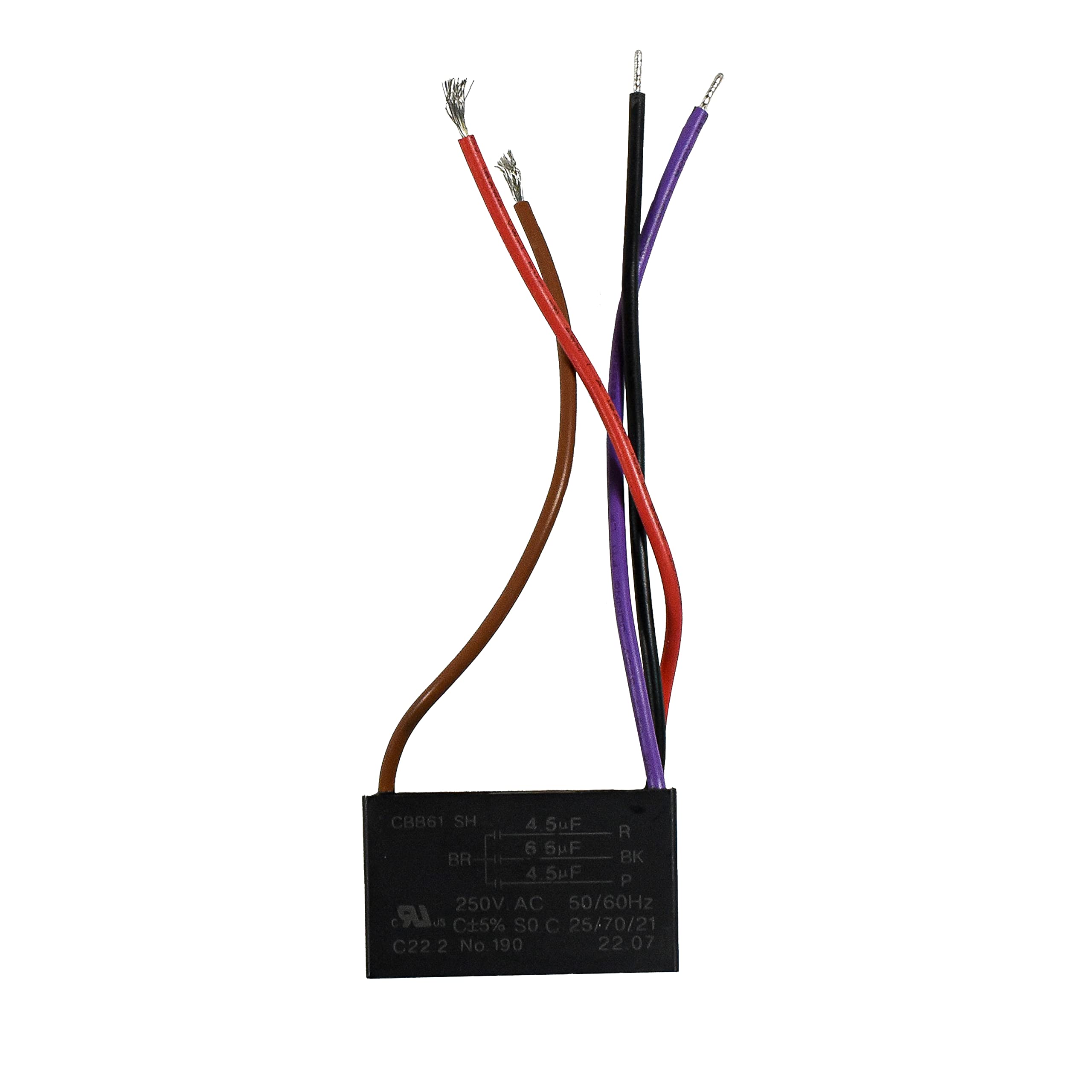 CB861 SH  
4.5uF BR  
6.5uF R  
4.5uF BK  
P  
250V AC 50/60Hz  
C5% SO  
C25/70/21  
C22 2 No 190  
22.07