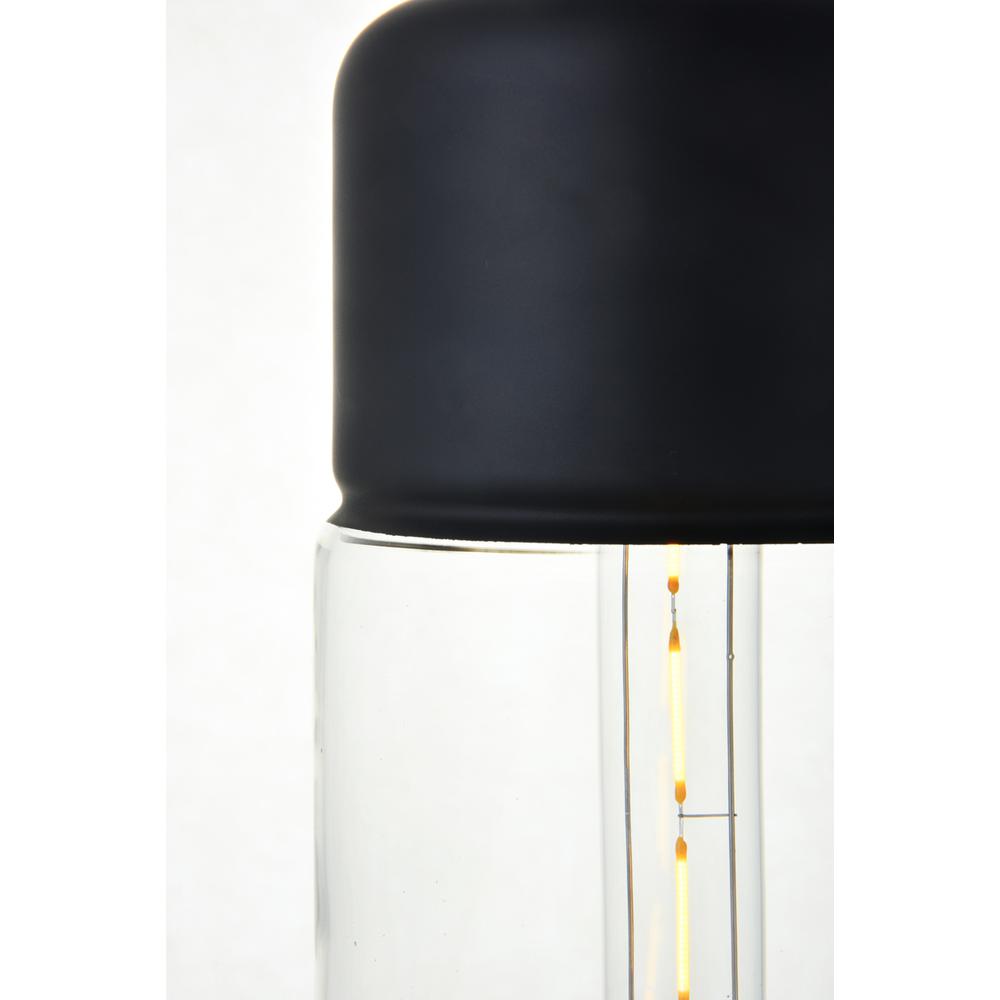 Back. Living District - Ashwell 1 Light Black Pendant With Clear Glass - Black And Clear.