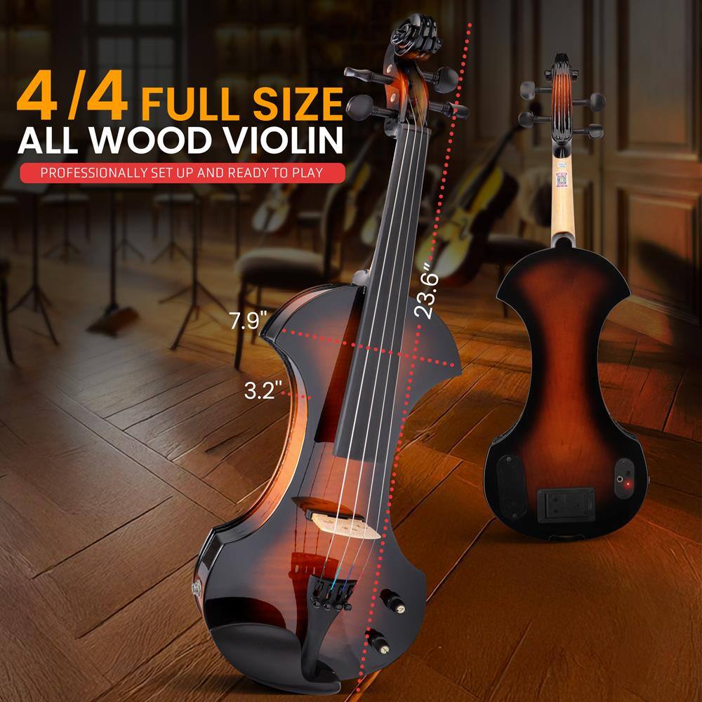 4/4 FULL SIZE ALL WOOD VIOLIN  
PROFESSIONALLY SET UP AND READY TO PLAY  
7.9" 23.6" 3.2"