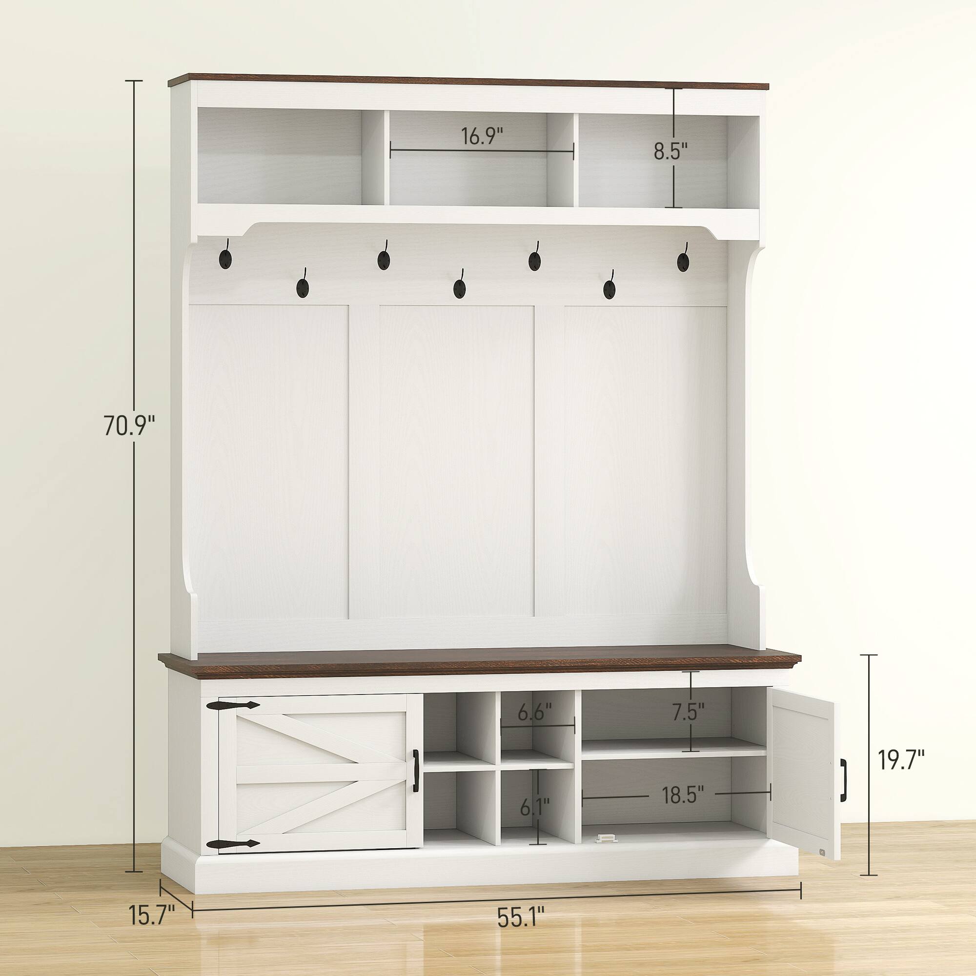 16.9", 8.5", 70.9", 6.6", 7.5", 6.1", 18.5", 19.7", 15.7", 55.1"