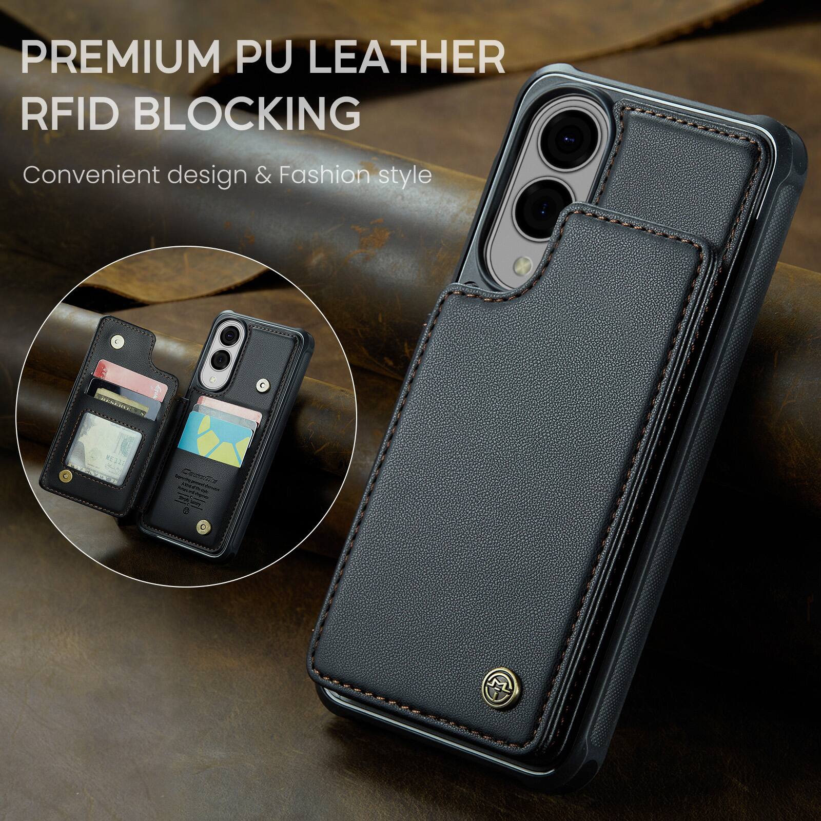 PREMIUM PU LEATHER RFID BLOCKING  
Convenient design & Fashion style