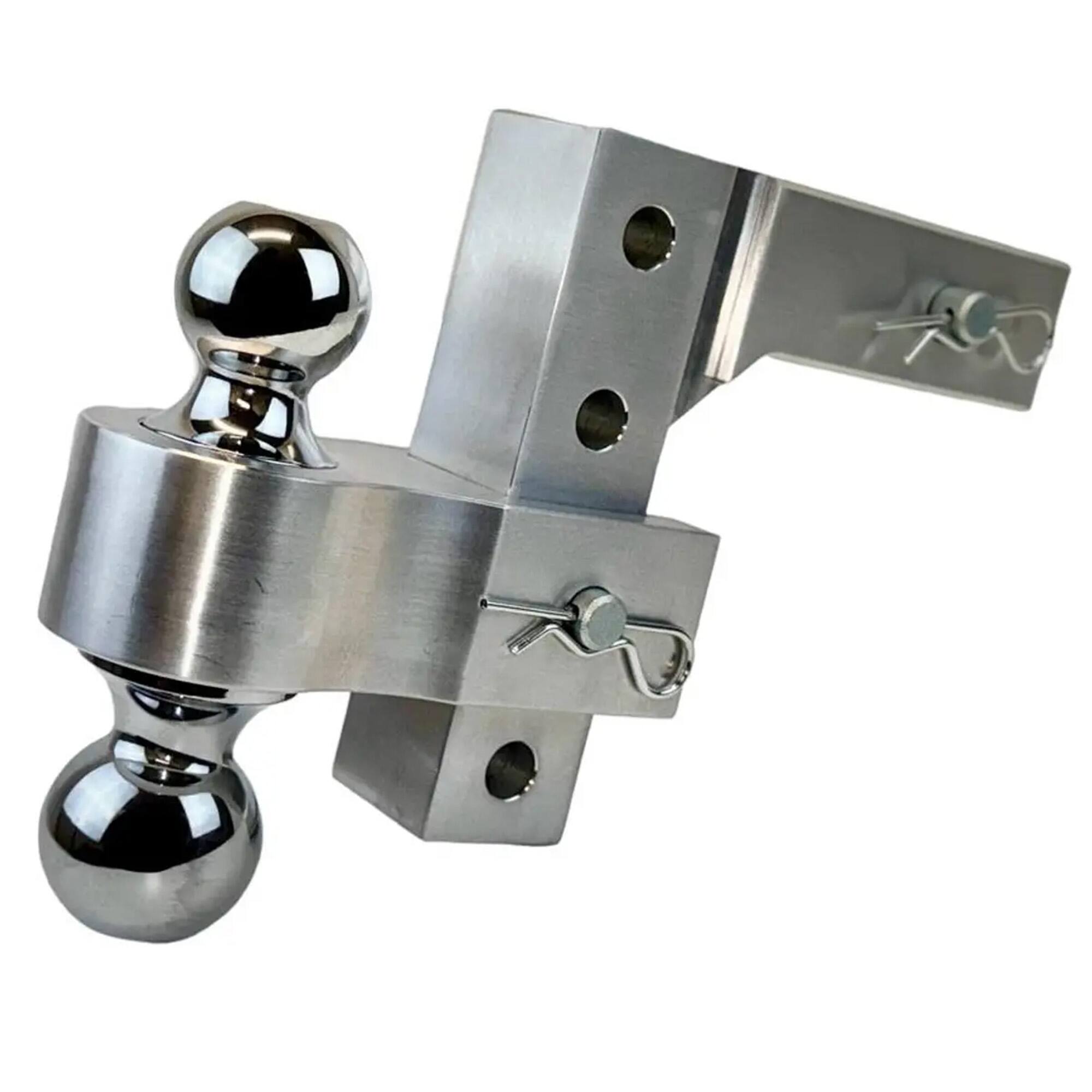Front. Uriah Products - Uriah Products Adjustable Aluminum Hitch Mount with 2" & 2.31" Balls, Silver - Silver.
