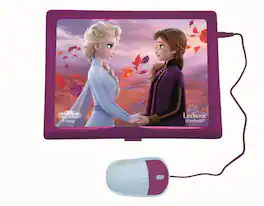 Lexibook - Disney Frozen Bilingual Talking Educational Laptop – 124 Activities