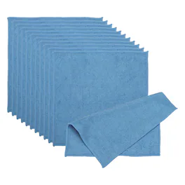 Unique Bargains - Glasses Cleaning Cloth 8.66"x8.66", 12pcs Microfiber Cleaner Cloth for Lens, Eyeglasses, Screens, Phones - Deep Blue
