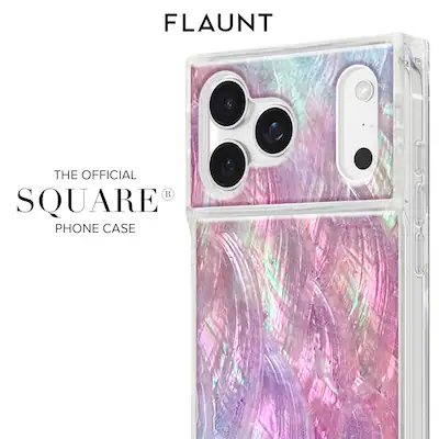FLAUNT - Square Case with MagSafe for Apple iPhone 17 Pro Max - Pink Mother of Pearl FLAUNT - Square Case with MagSafe for Apple iPhone 17 Pro Max - Pink Mother of Pearl