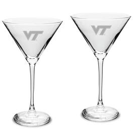 Jardine - Virginia Tech Hokies Two-Piece Traditional 10oz. Martini Glass Set - Multicolor