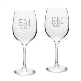 Jardine - Franklin & Marshall Diplomats 16oz. 2-Piece Traditional White Wine Glass Set - Multicolor
