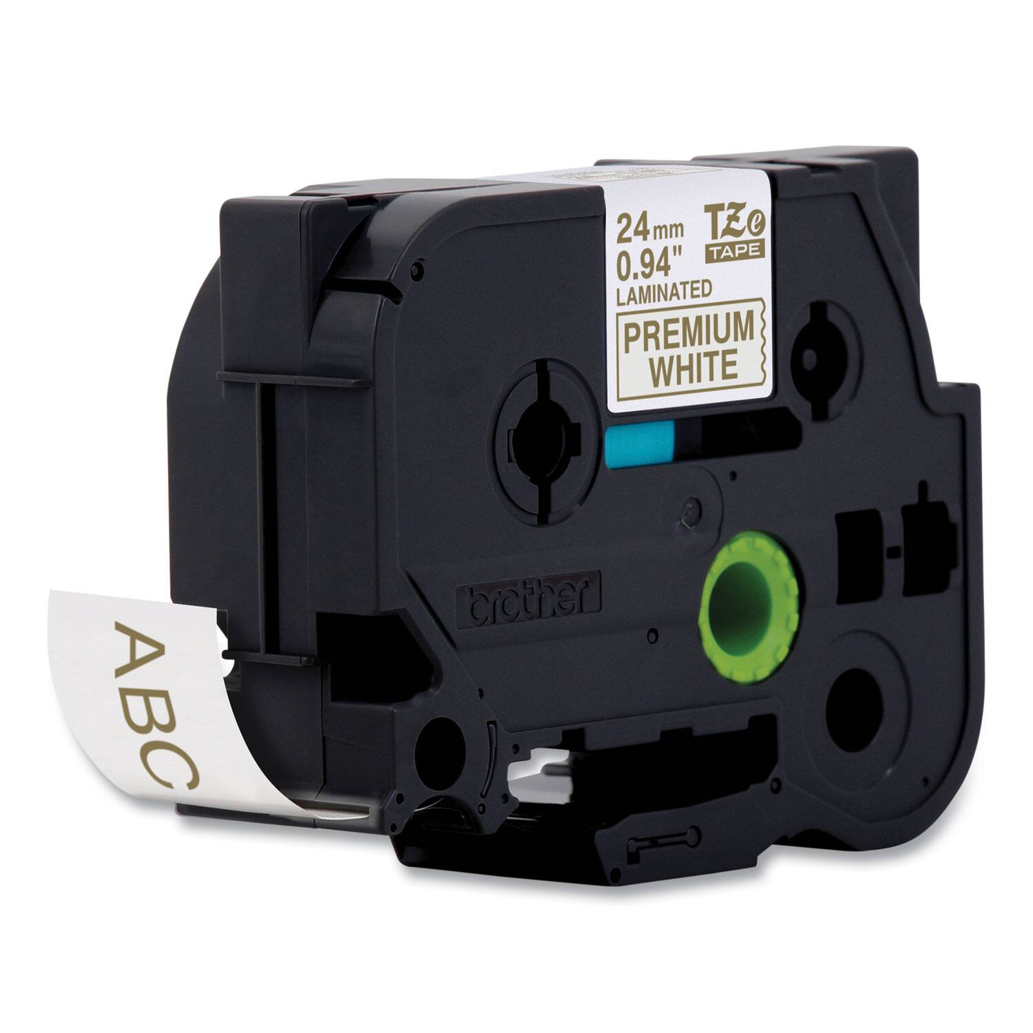 24 mm  
0.94"  
LAMINATED  
PREMIUM WHITE  

TZe  
TAPE  

ABC