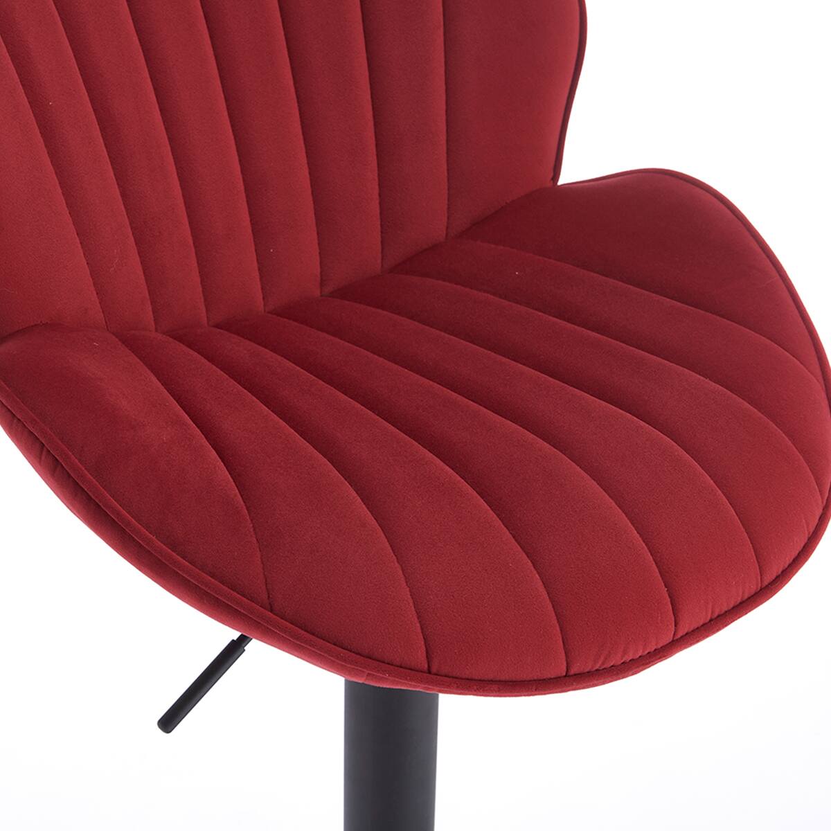 Back. Trinkets Crazed - Adjustable Swivel Gold Bar Stools Set Of 2, Counter Height With Backs, Velvet Island Chairs For Kitchen Home Decor - Red.