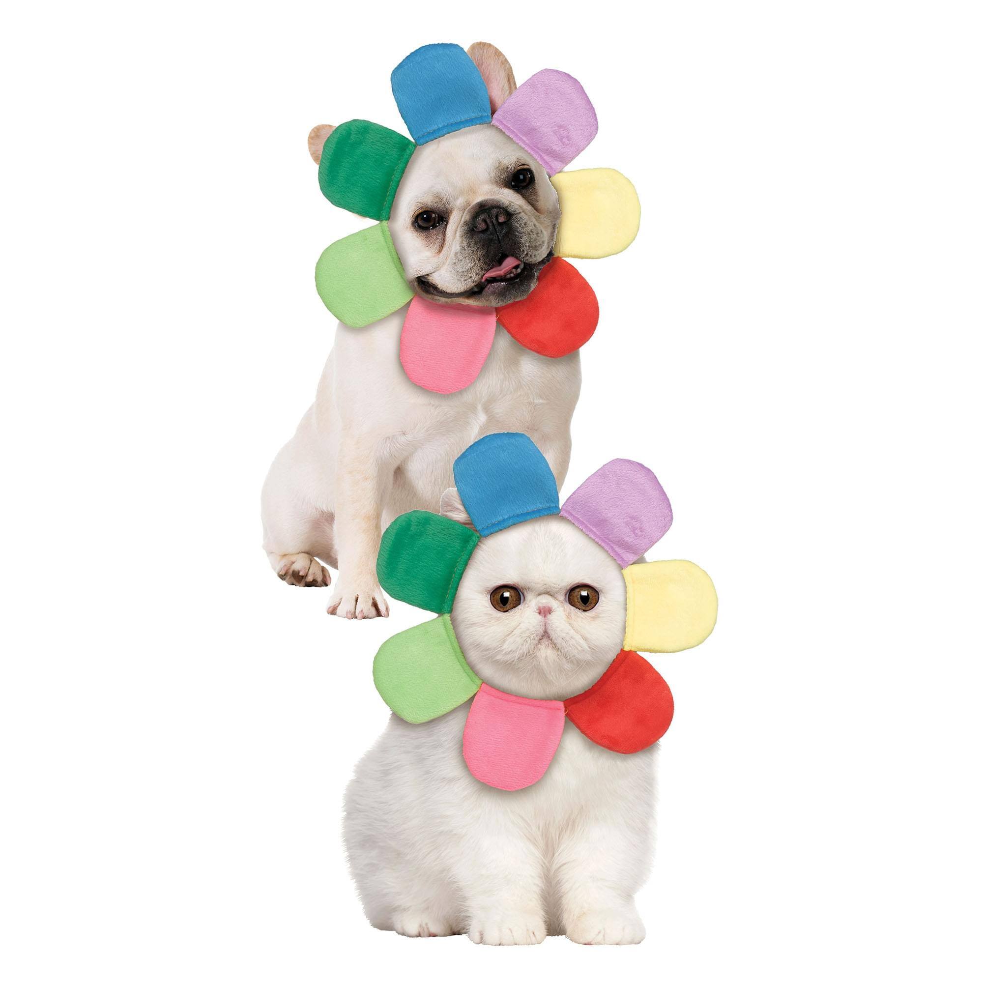 Alt View 1. Funworld - Flower Petal Hood Pet Costume | XS - Multi-Colored.