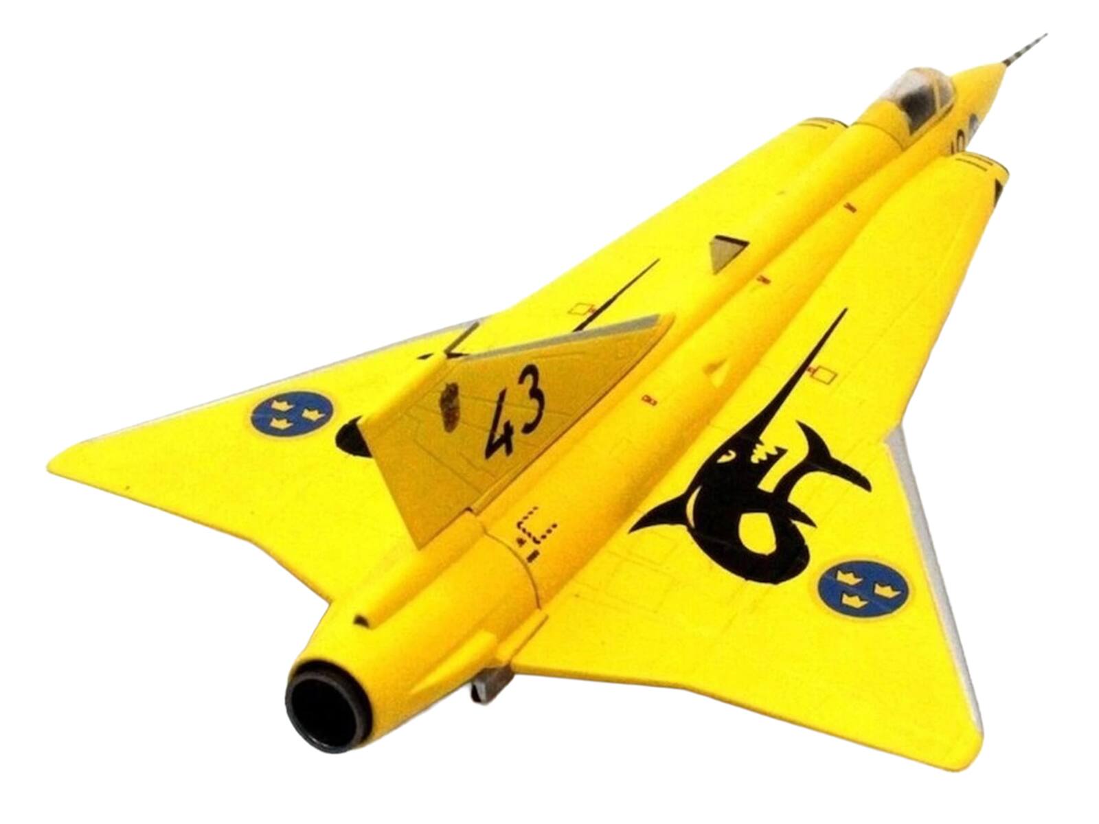 Alt View 2. Aviation 72 - Saab J35J Draken Fighter Aircraft "43-10, 3 "Final Flight Livery" (1997) Swedish Air Force 1/72 Model by Aviation 72.