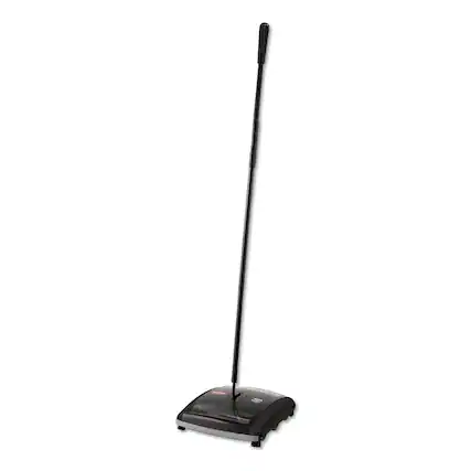 Front. RubberMaid - FG421588BLA 44 in. Handle Brushless Mechanical Sweeper - Black/Yellow - Black/Yellow.