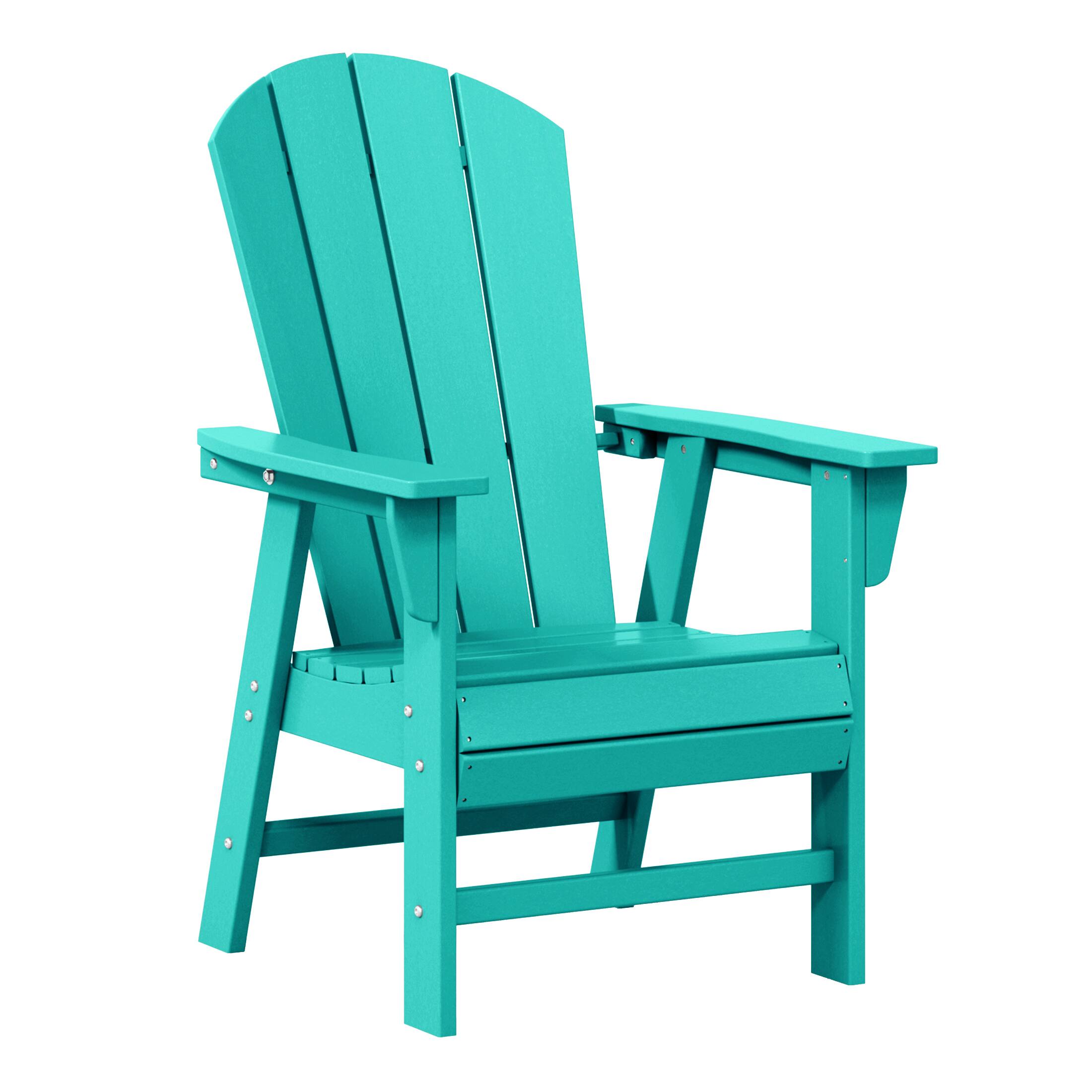 Alt View 1. WestinTrends - WestinTrends Malibu 5 Piece Outdoor Patio Dining Round Table and Curved Back Armchair Set - Turquoise.